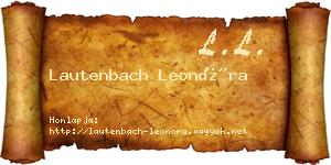 Lautenbach Leonóra névjegykártya